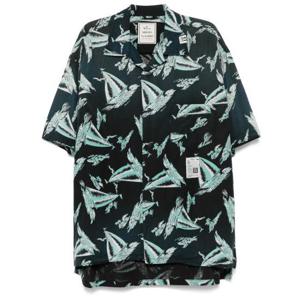 메종 미하라 야스히로 긴팔 셔츠 J14SH187 BLACK BLACK BLUE