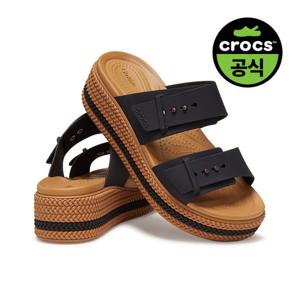 크록스 여성 브루클린 우븐 버클 샌들 BK (25SWSD209978)