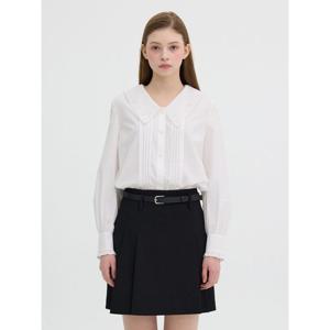 [올리브데올리브]레이스 카라 배색 핀턱 블라우스(OW5SB255)0