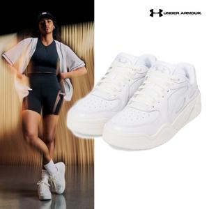 [언더아머] 공용 25SY UA 코트 아나토믹스 가죽 운동화 화이트 3028668