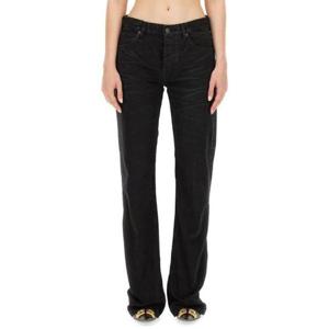 발렌시아가 백 로고 패치 코튼 데님 팬츠 1566438