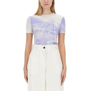 질샌더 체리 프린팅 비스코스 반팔 티셔츠 1250721