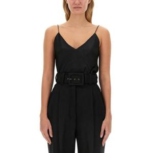 막스마라 브이넥 실크 슬리브리스 탑 1655995