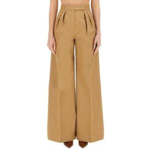 막스마라 플리츠 디테일 와이드 코튼 팬츠 1405730