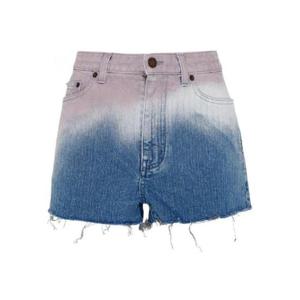 생로랑 로우컷 타이다이 데님 쇼츠 652871