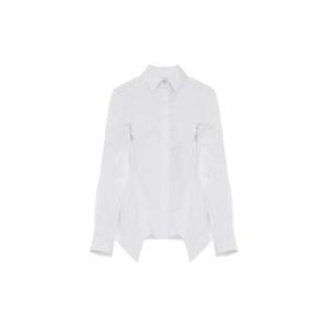 지방시 화이트 코튼 비대칭 셔츠 653120