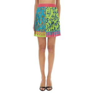 베르사체 아웃라인 바로크 플리츠 미니 스커트 1986394