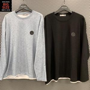 뱅뱅빅사이즈 HC04 봄남성레이어드 라운드긴팔티 BTL108