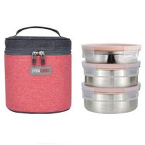 스텐락 도시락 세트 런치박스 점심 찬합 원형 중 3단 직장인도시락 학생도시락 점심도시락 소풍도시락 나들