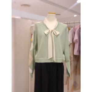 [ZOOC] 리본 타이 아가일 패턴 니트 (Z251KSK019)