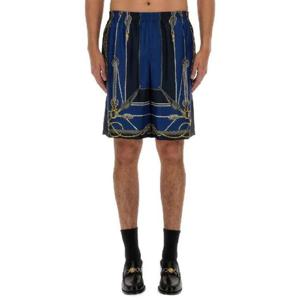 베르사체 올오버 프린팅 실크 쇼츠 1430575