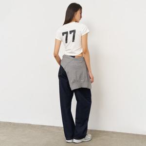 WOMAN N.77 크롭 반팔티 [WHITE] / WBE2L01535