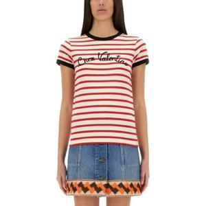발렌티노 발렌티노 레드 반팔 티셔츠 2049172