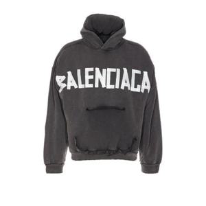 발렌시아가 립드 포켓 테이프 타입 후드 티셔츠 744441TRVK2 1041 TP934533389