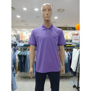 크로커다일 세이브존05 피케이 솔리드 요꼬에리 연보라색 반팔 티셔츠 ABTP2701 24