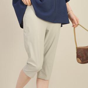 애비뉴투지 엄마옷 나일론 스판 아이스 밴딩 여름 7부 주머니 바지 P08451