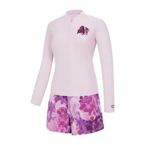 아레나]피오니 레귤러핏 집업래쉬가드 세트A5BL1PS10VIO-MN