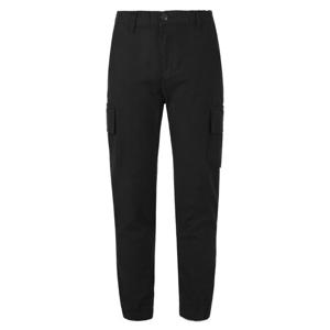 남자 여름 뒷밴딩 카고 조거 린넨 팬츠 NE-PTS-Q022-검정