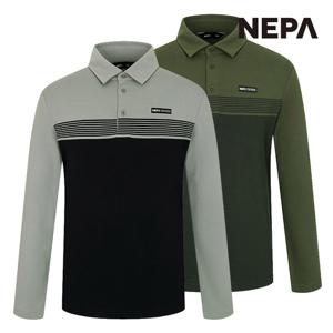 [택가129,000원] 네파 남성 마운틴 코트나 스트라이프 폴로티 7J55201