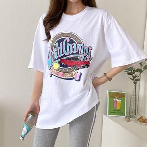 빅사이즈 507 레드올드카트임티셔츠 DLIU976