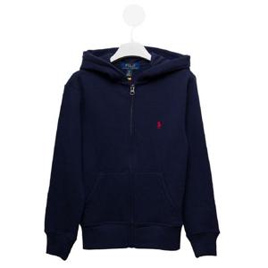 POLO RALPH LAUREN KIDS 로고가 있는 블루 코튼 후디 Polo Ralph Lauren Kids 남아 323547626001