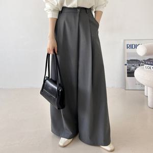 샵앤) 여성 정장 사선라인 와이드 슬랙스 팬츠 NYS-WPT-4211-그레이