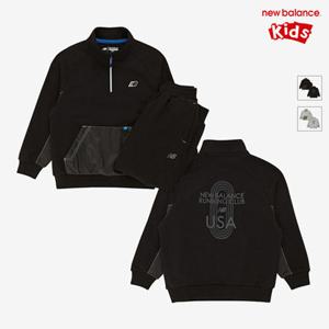 [뉴발란스키즈] NK9YF3305U(19) 블랙 Outdoor Sports) 하이넥 우븐 매칭 스  셋업