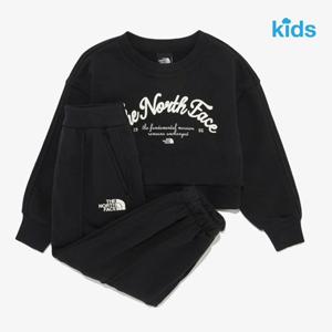 노스페이스키즈 셋업 NM5MR58T 블랙 앨리슨 스웨트 세트 맨투맨