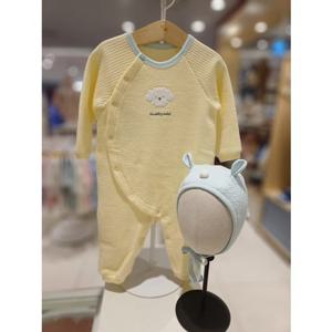 블루독베이비[hu] 25.FW겨울신상 YE)도기쭈글퀼팅세트우주복 45C70-041-03 내의우주복 실내복 겨울우주복