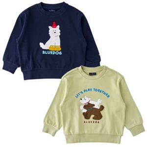 [블루독8-키즈] 택1 네이비 도기포인트맨투맨 기모티셔츠 긴팔티 겨울 두돌선물 초등학생 25C1533401