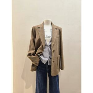 숲  (SBAJK92) 헤링본 울혼방 긴팔 자켓