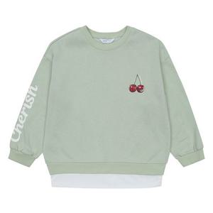 [소이]여아 기모 체리 레이어드 맨투맨 티셔츠 21W0456_MT