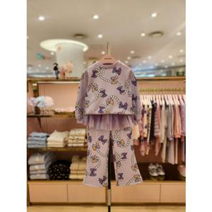 프렌치캣5 여아세트 바이올렛리본나염맨투맨티 바지 (Q54DCT180CP110)