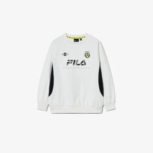 휠라키즈긴팔티 TQJ FK2POG4302M-OWH PF 배색 기모 맨투맨