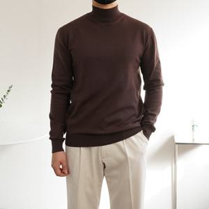 [쿼터]2XL까지 비스코스 남자 반목 반폴라 니트 5color