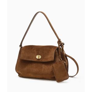 [백화점][질스튜어트ACC][AUBE] 이태리스웨이드 오브 장식 숄더백 M 브라운 JABA6E113W2