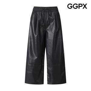 [GGPX] 8부 와이드핏 밴딩 레더 팬츠 (GPAPT006F)