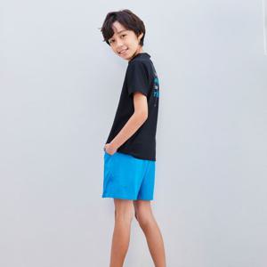 [삐까부]SF-96 블랙 주니어 래쉬가드 상하세트(아동 키즈 초등학생 주니어 수영복)