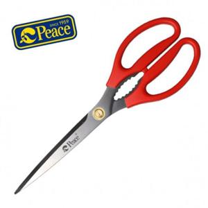 K-305 다용도 항균 주방가위 톱날 125mm 레드