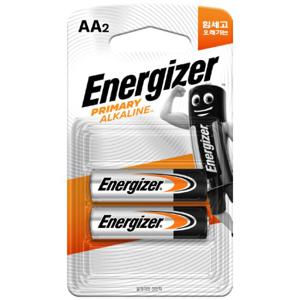 에너자이저 알카라인 프라이머리 건전지 AA AAA 2입 LR6 LR03