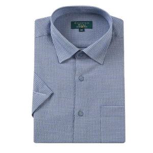 [카운테스마라(셔츠)]밑단일자 구김없는 시어서커 스넵카라 일반핏반소매 CDCW2C2214B0-GN