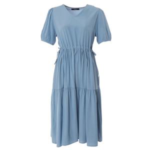 [에이비에프지]V넥 솔리드반팔롱원피스 APY3HO38H