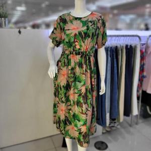 더스토아 DP01 큰 꽃 라운드 끈 원피스 T24tha413n072