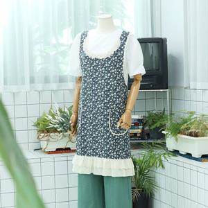 샵앤) 데이지 여성 국산 꽃 레이스 앞치마 ENA-WAP-0756-네이비