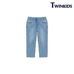[트윈키즈]슬림 언발컷팅 데님팬츠(TAST2P04_LB)