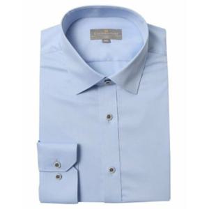 [카운테스마라셔츠] (양말증정)구김없는 단추 포인트 블루 슬림핏 긴팔셔츠CDH3B53011B0