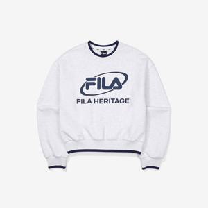 휠라긴팔티 TQJ FS2POF3156F-WTM 빅로고 면혼방 맨투맨