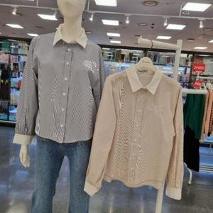 라티움 HC34 봄,가을  세로줄 셔츠 T2513Bl05