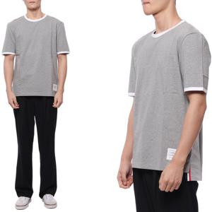 [톰브라운] 23FW 남성 링거 반팔티셔츠 (MJS083A 00042 055 23F)