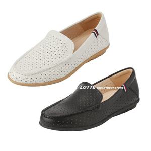 [엘칸토(여성화)]여성쿠션UP 컴포트 펀칭 로퍼  LCWC13U313 블랙/화이트